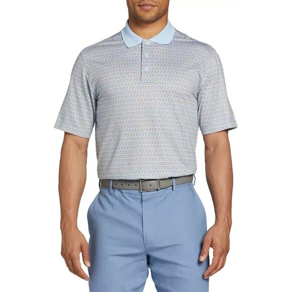 Walter Hagen Men's Clubhouse 19th Hole Golf Polo Nineteenth Blue/Orange Size XL - Picture 2 of 13